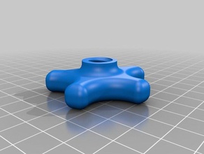 noob botão 2 partes inserir knob inserto de rosca 3d print model - Mito3D