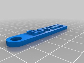 sunroommy mesaj Anahtarlık özelleştirilmiş organizasyon 3d print model - Mito3D