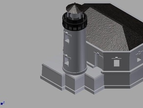 coquille river lighthouse buildings structures light house stl 3d print model - Mito3D