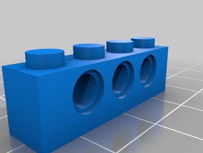 lego technic 1x4 3 trou 3701 jouets de construction personnalisé 3d print model - Mito3D