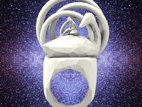 swancircles rings art duck ring sculpture swan 3d print model - Mito3D