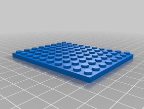 il mio personalizzato parametrico mattoncino lego, 8x10 giocattolo & accessori di gioco su misura 3d print model - Mito3D