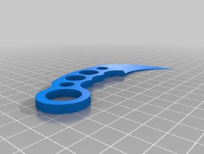 karambit - half moon hand-Werkzeuge Messer sketchup utility-Messer 3d print model - Mito3D