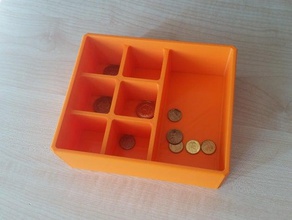 money box organization coin organizer 3d print model - Mito3D