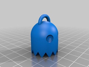 pacman ghost keychain keychains 3d print model - Mito3D