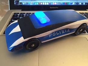 pinewood derby car police lightbar vehicles electronics 3d print model - Mito3D