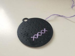 cross-stitch-able pendant jewelry cross-stitch cross stitch embroidery 3d print model - Mito3D