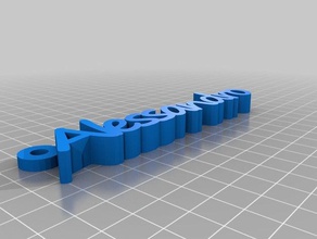 3d name alessandro keychains keychain 3d print model - Mito3D