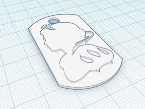 blanche-neige charme dog tag bijoux le de disney collier 3d print model - Mito3D