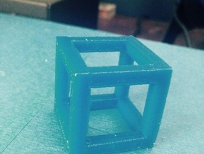 empty cube 3d calibration 3d print model - Mito3D