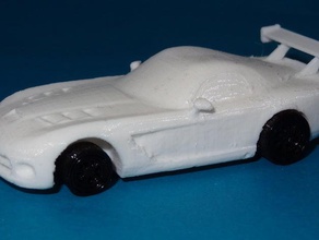ho fente de la carrosserie voiture - vipère jouets & jeux aurt l'automobile dodge viper slotcar 3d print model - Mito3D