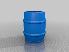 half-barrel keg shot glass flask food & drink halfbarrel shotglass 3d print model - Mito3D