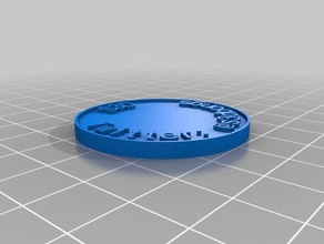 s3d twitter moneda s3dbongs monedas & insignias personalizado 3d print model - Mito3D