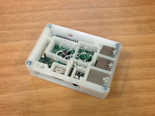 raspberry pi b+ & 2 b de l'électronique lasercut cas 3D print model - Mito3D