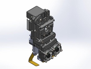 dondolo v101b Imprimante 3d extrudeuses 1 moteur pas à entraînement direct de l'extrudeuse double dualstrusion extrudeuse extrusion bi-matière prusa i3 3d print model - Mito3D