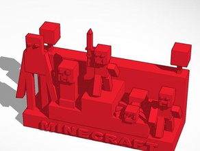 minecraft steve besiegt alle andere 3d Kunst tinkercad 3d print model - Mito3D