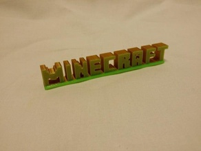 minecraft logosu işaretler ve logolar 3d print model - Mito3D