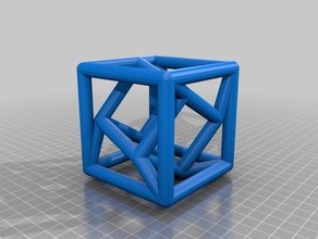 il mio personalizzato distorto tesseract matematica arte su misura 3d print model - Mito3D