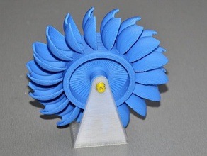 pelton turbine mechanical toys water 3d print model - Mito3D