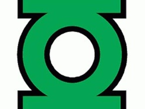 lanterna verde-logotipo simples sinais e logotipos 3d print model - Mito3D