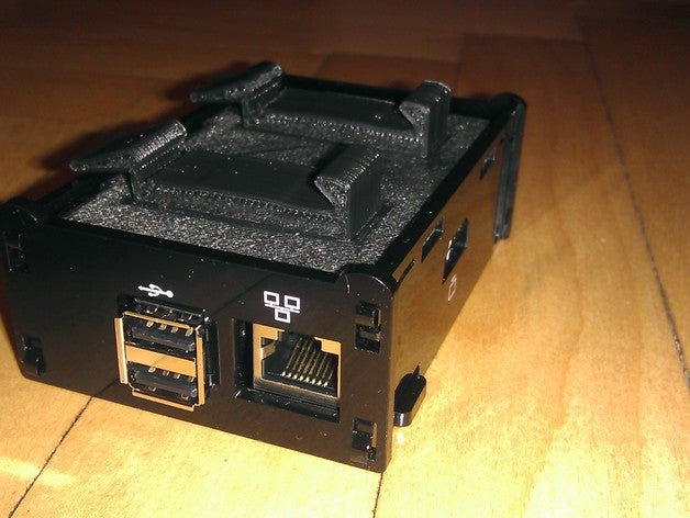 raspberry pi din rain mount laser cut enclosure diy box case 3D print model - Mito3D