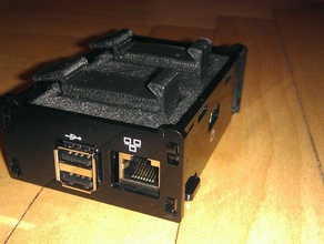 raspberry pi dın yağmur lazer kesim kasa monte edin diy kutusu durumda 3d print model - Mito3D