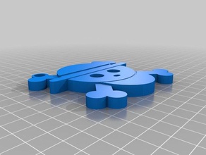 une seule pièce L'impression 3d l'anime un trousseau de clés luffy 3d print model - Mito3D