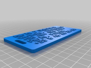 mvq heavy embossing bag tag organization customized 3d print model - Mito3D