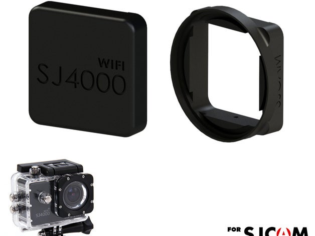 sjcam sj4000 52 mm filtre adaptörü koruma kapağı kamera adaptör su geçirmez çanta 3D print model - Mito3D