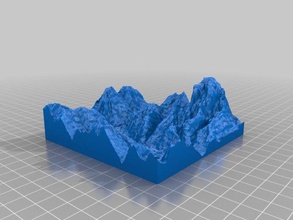 height map stl Skulpturen Geographie 3d print model - Mito3D