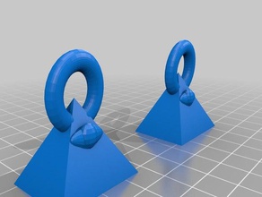 all seeing eye Schmuck-set Schmuck 3d-gedruckten Ohrringe Anhänger - ring Ringe 3d print model - Mito3D