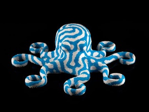 2-color octopus animals dualstrution dual extruder extrusion reaction diffusion two color 3d print model - Mito3D