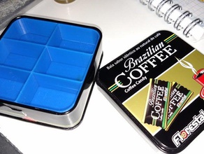 tinsert brazilian coffee candy tin organization customized 3d print model - Mito3D