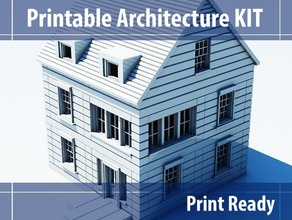 printable architecture kit series 3 buildings & structures 3d printing beam blocks building house lego prefab roof scalemodel scale model slab ultimaker 3d print model - Mito3D