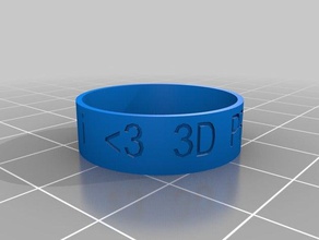 ma personnalisé anneau 125 les anneaux 3d print model - Mito3D