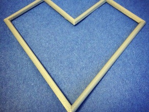 angular heart decor valentines day 3d print model - Mito3D