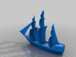 longship modelleri openscad parametrik gemi oyuncak 3d print model - Mito3D