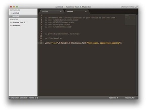 openscad personalizador de textmatesublime 2 bundle outros código realce o editor ide programação trechos sublime text texto 3d print model - Mito3D