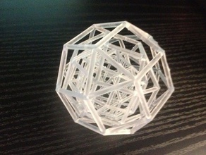 rhombicube vide les mathématiques de l'art 3d print model - Mito3D