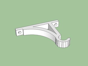 cafe curtain rod bracket replacement parts 3d print model - Mito3D