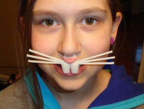 coniglio naso clip-on accessori coniglietto giocattolo la pasqua divertente di halloween baffi 3d print model - Mito3D