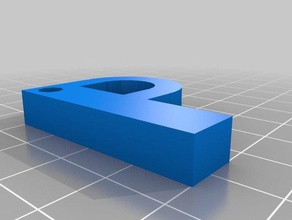 letter key chain 3d printer accessories 3d print model - Mito3D