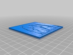 Pinguin lithophane parametrisiert Länge Dicke 2d-Kunst kundengebundene 3d print model - Mito3D