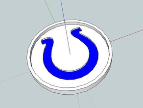 colts coaster household cup drink football indianapolis sports 3d print model - Mito3D