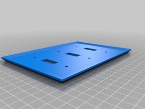 3 gang toggle wall plate household customized 3d print model - Mito3D
