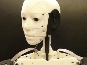 la tête du robot inmoov robotique 3d tactile bfb blender gael le grog hairygael main langevin myrobotlab imprimée prothèse 3d print model - Mito3D