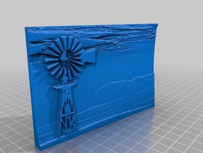 Windmühle Kunst 3d print model - Mito3D