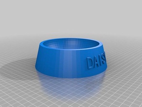 my customized fully parametric dog food bowl - daisy pets 3d print model - Mito3D
