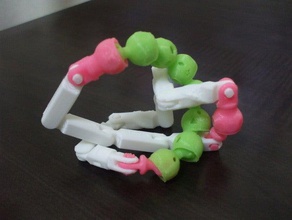 rótula-bracelete chain de engenharia rótula pulseira cadeia colar 3d print model - Mito3D