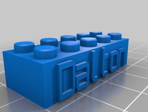 dalton bloque lego collar juguetes de construcción personalizado 3d print model - Mito3D